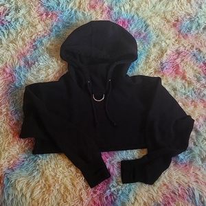 Rare Poster Grl crop sweatshirt with front and back chrome knockers